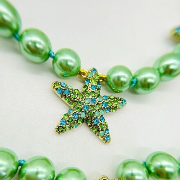 HEIDI DAUS "Sparkling Starfish" Set Necklace Matching Earrings NWOT - Picture 8 of 10